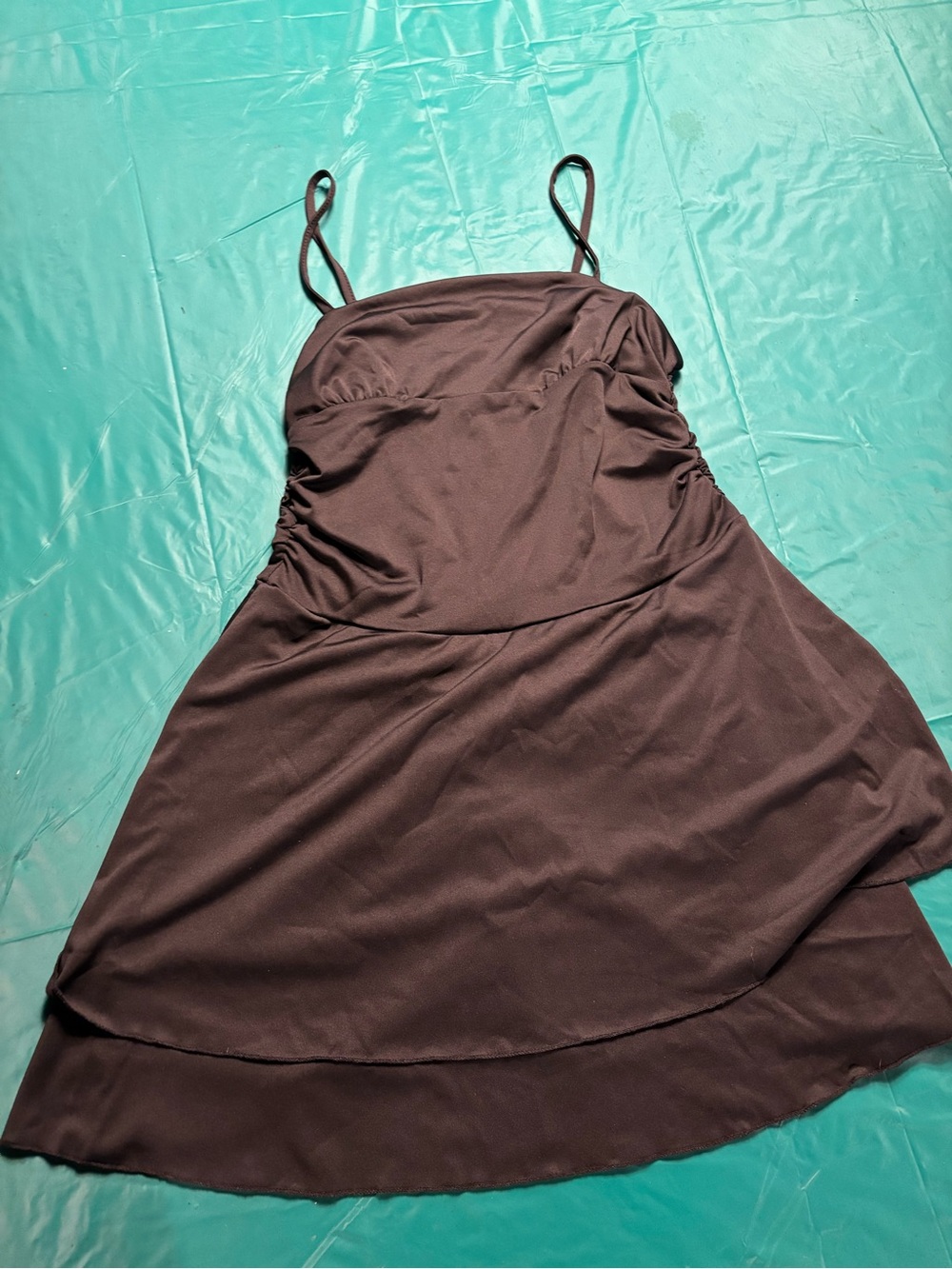 Women's Black Spaghetti Strap A-Line Dress